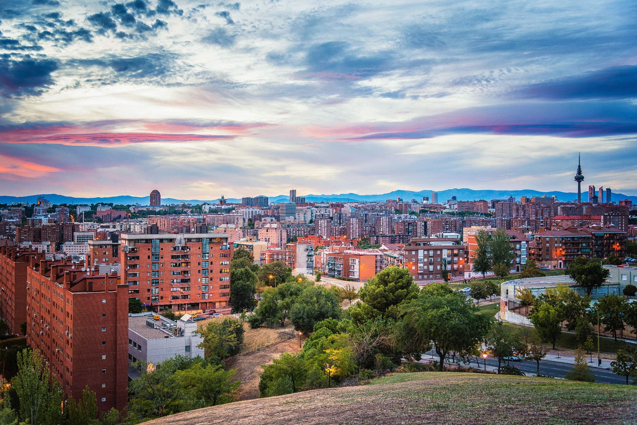 Madrid at sunset